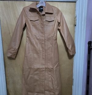 Fashion Nova Faux LeatherTrench Coat